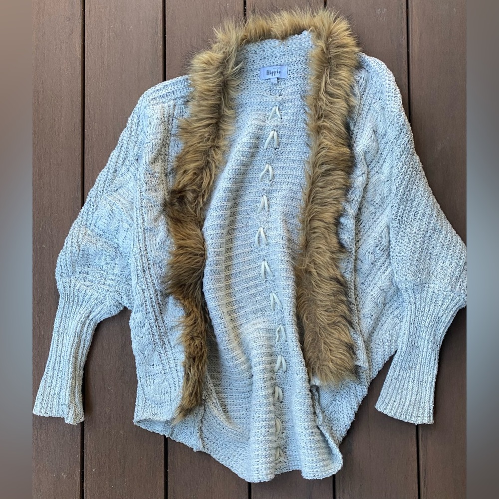 Hippie Faux Fur Cardigan